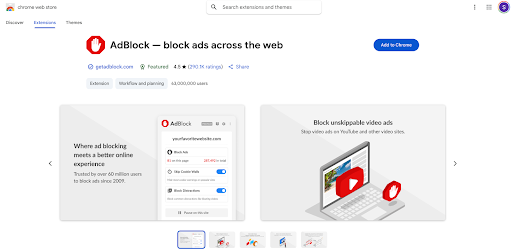 adblock block ads across